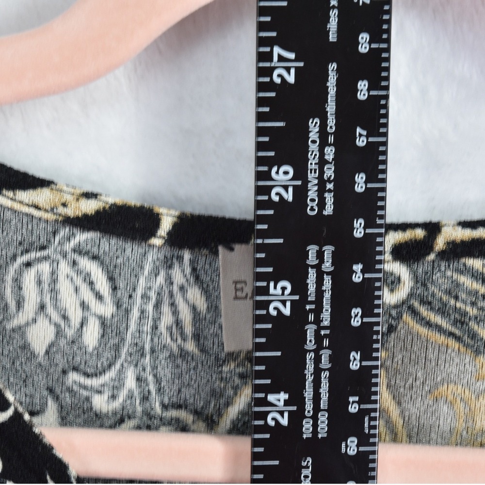 Easywear by Chico's Top Women M Chicos 1 Black Mixed Print V-Neck 3/4 - Picture 5 of 7